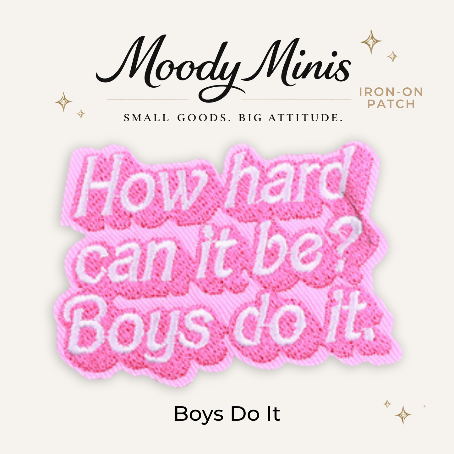 Boys Do It Embroidered Patch- RTS