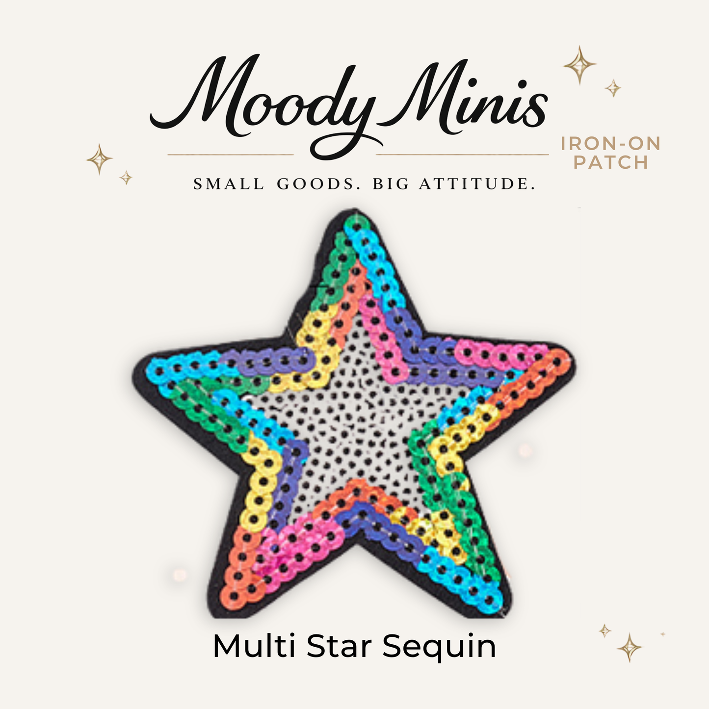 Multi Color Star Sequin Patch- RTS