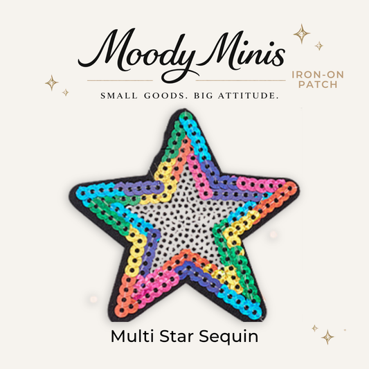 Multi Color Star Sequin Patch- RTS
