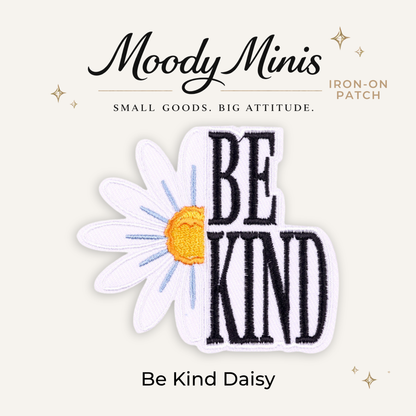 Be Kind Daisy Embroidered Patch