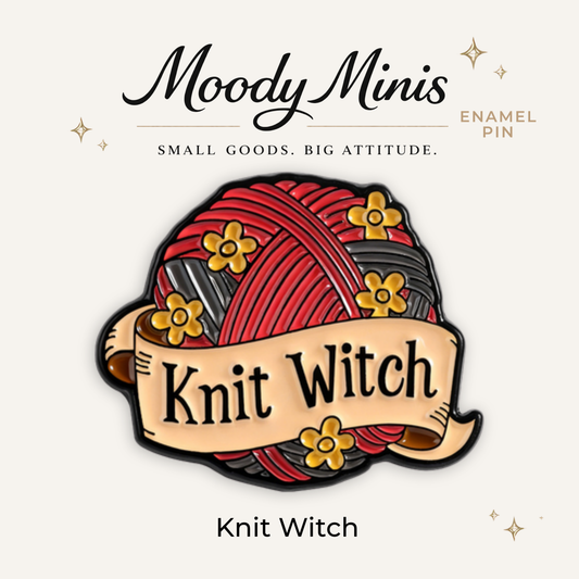 Knit Witch Enamel Pin
