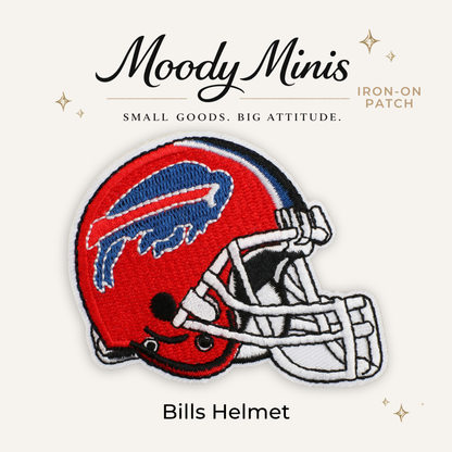Bills Helmet Embroidered Patch- RTS