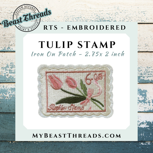 Tulip Stamp Embroidered Patch- RTS
