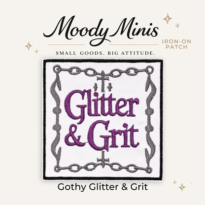 Gothy Glitter & Grit Embroidered Patch