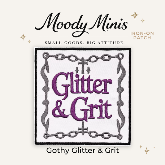 Gothy Glitter & Grit Embroidered Patch