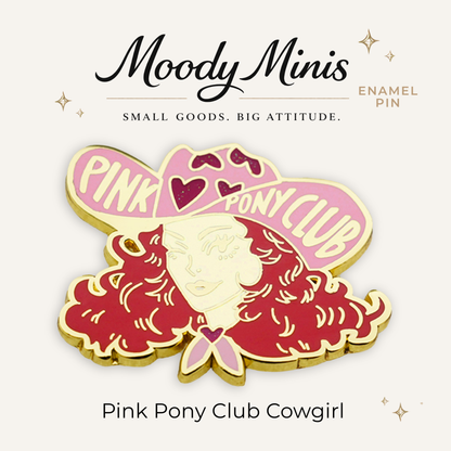 Pink Pony Club Cowgirl Enamel Pin