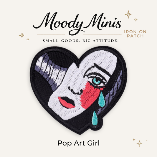 Pop Art Girl Embroidered Patch