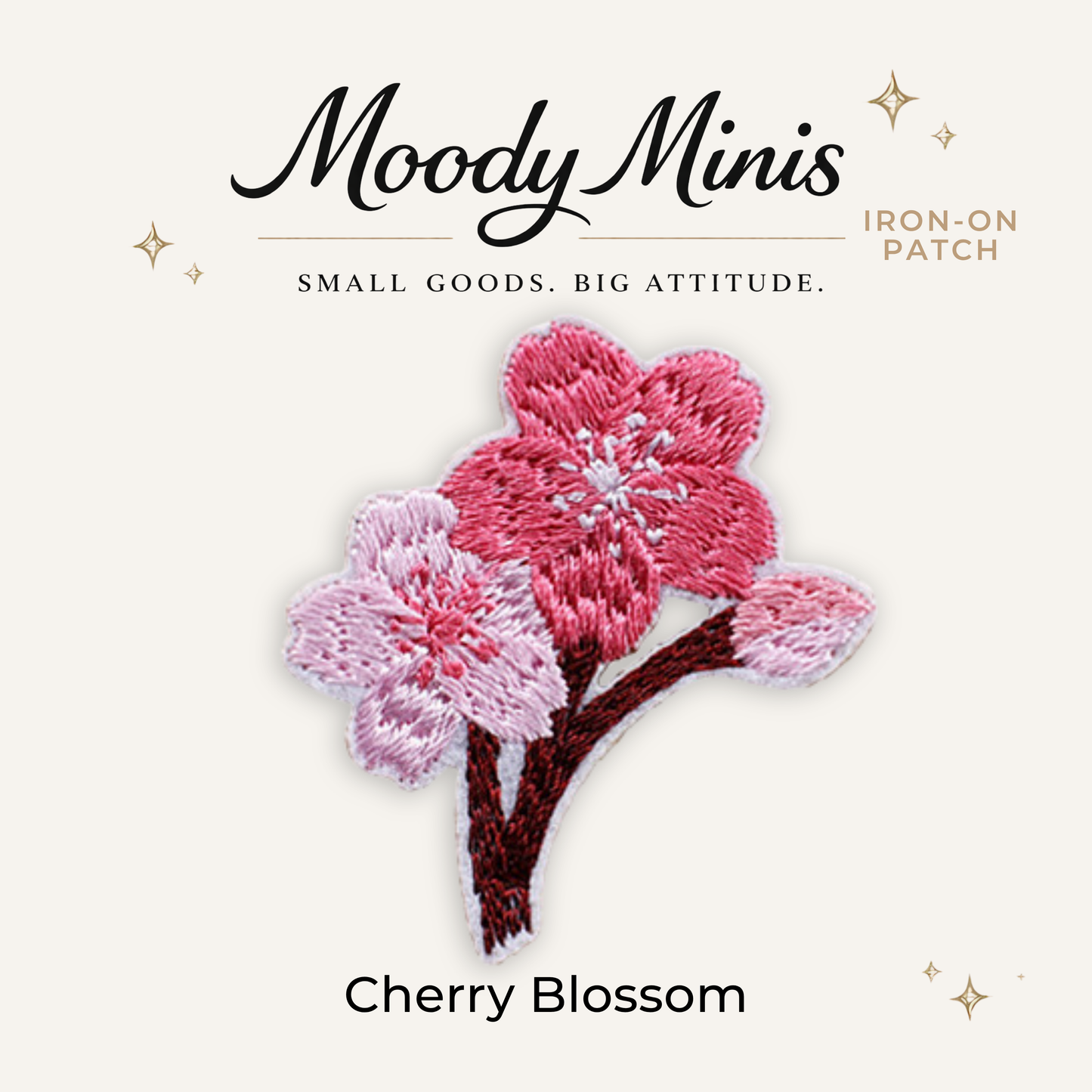 Cherry Blossom Embroidered Patch- RTS