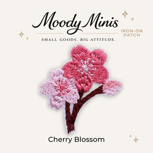 Cherry Blossom Embroidered Patch- RTS