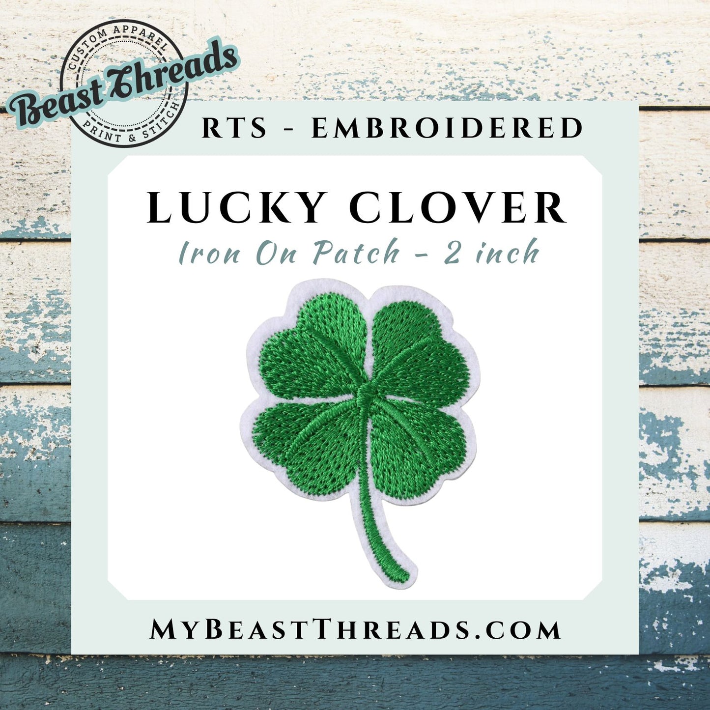 Lucky Clover Embroidered Patch - RTS