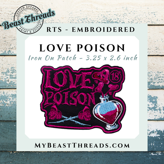 Love Poison Embroidered Patch- RTS