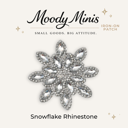 Snowflake Rhinestone Patch- RTS