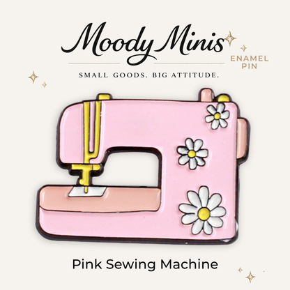 Pink Sewing Machine Enamel Pin