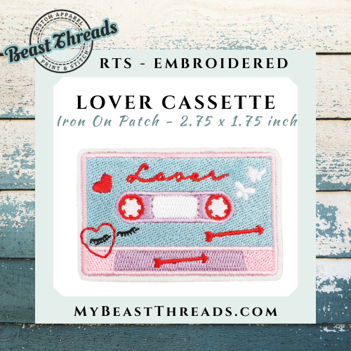 Lover Cassette Embroidered Patch - RTS
