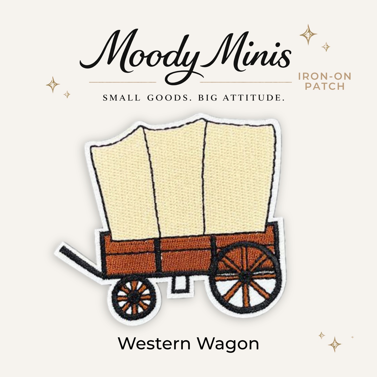 Western Wagon Embroidered Patch
