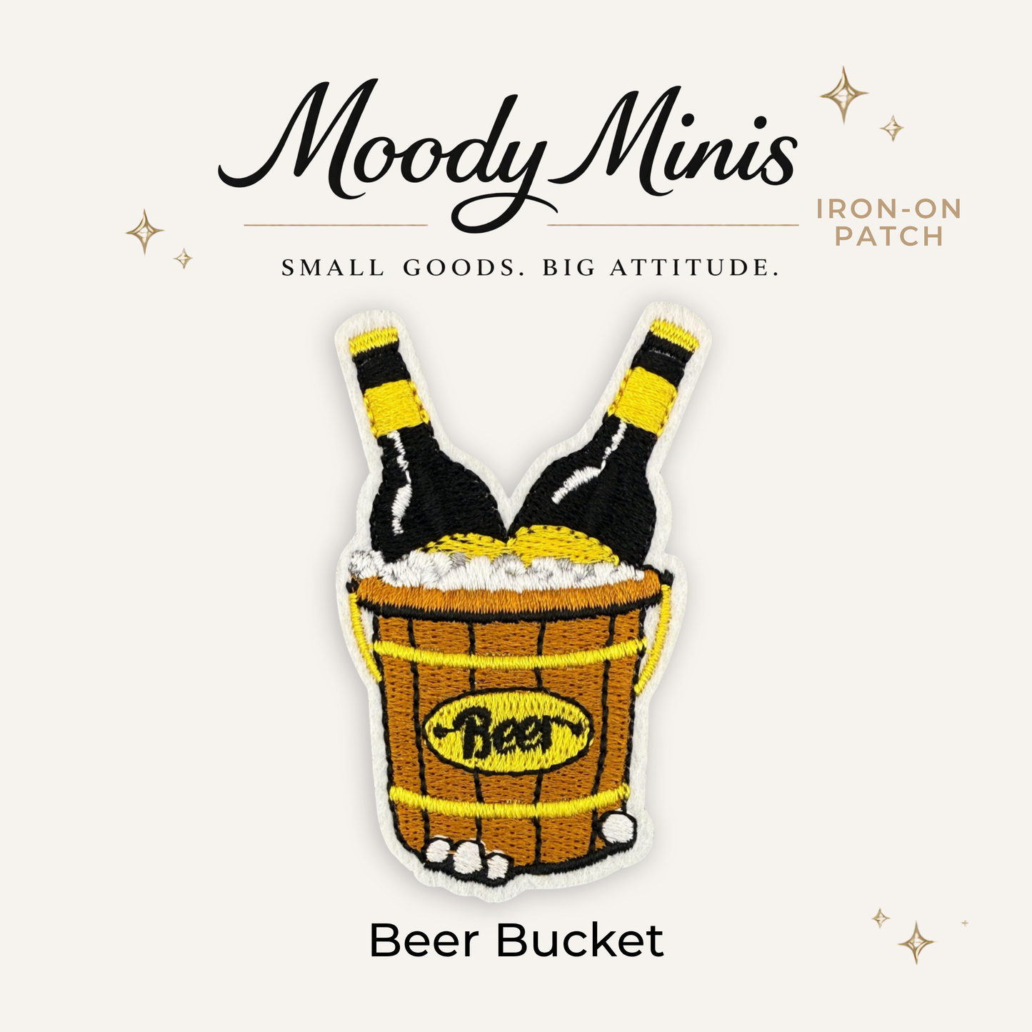 Beer Bucket Embroidered Patch