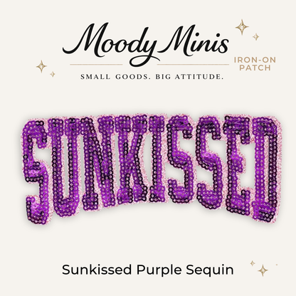 Sunkissed Purple Sequin Embroidered Patch