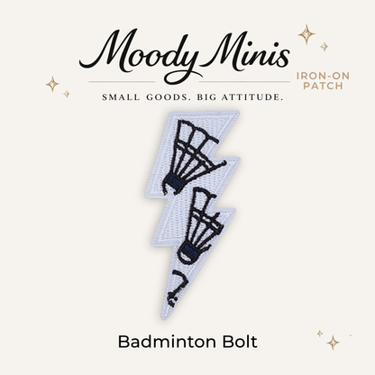 Badminton Bolt Embroidered Patch