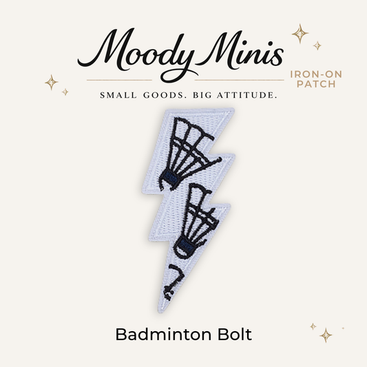 Badminton Bolt Embroidered Patch