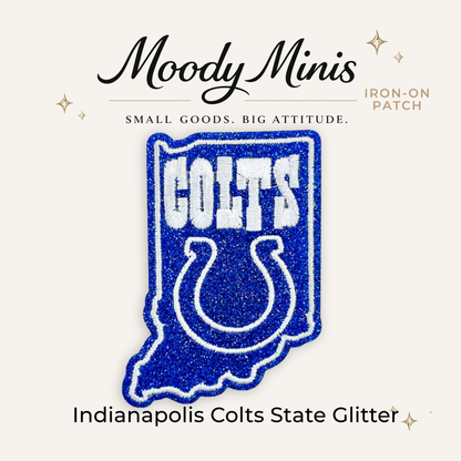 Indianapolis Colts State Glitter Embroidered Patch