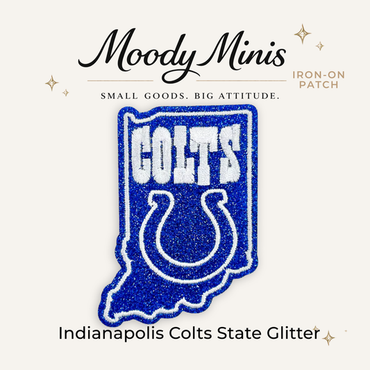 Indianapolis Colts State Glitter Embroidered Patch
