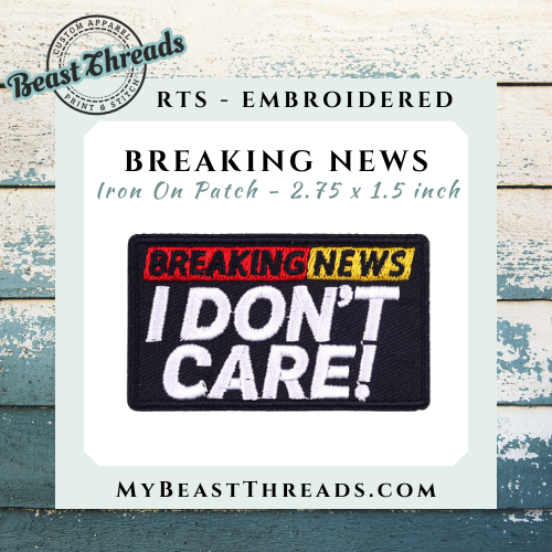 Breaking News Embroidered Patch - RTS
