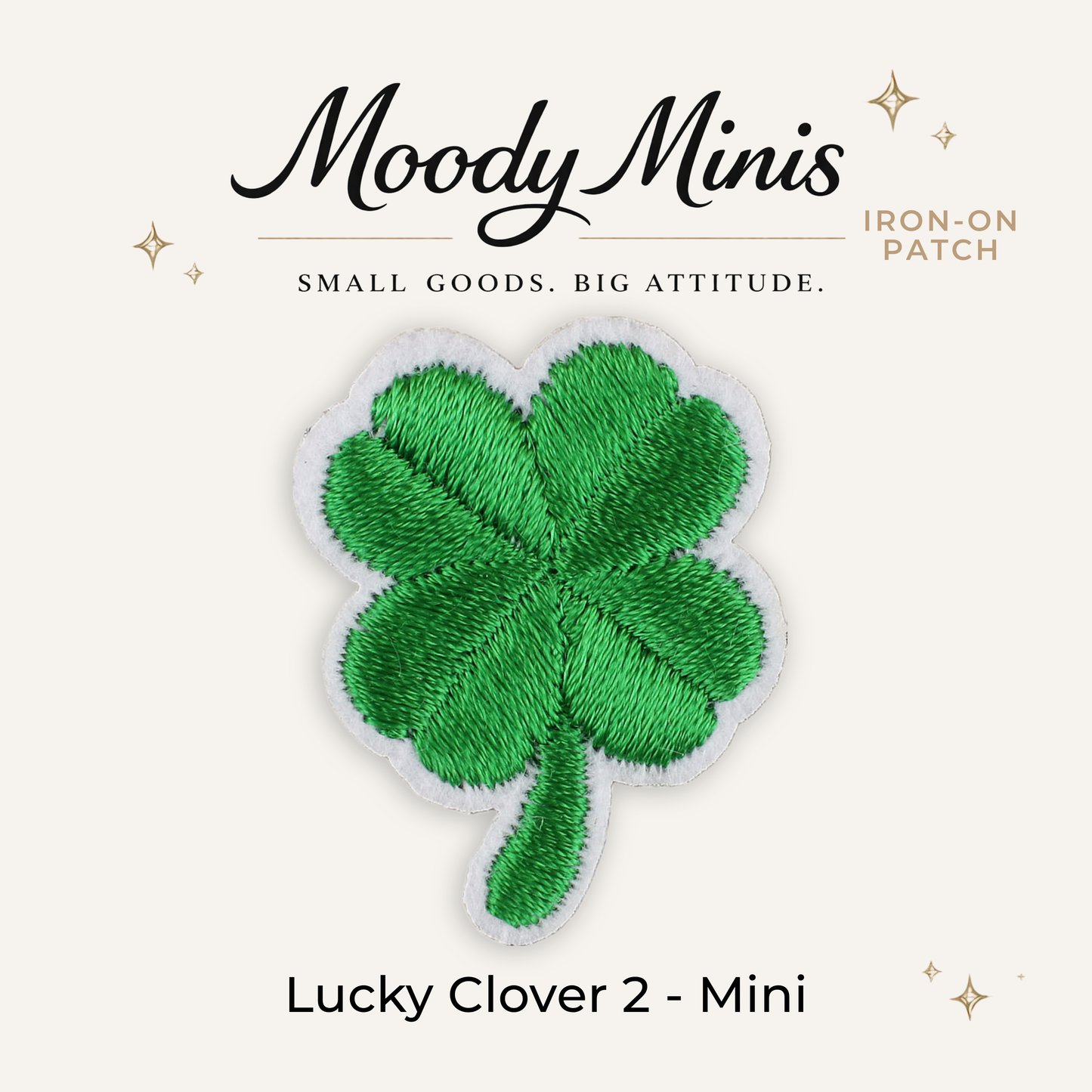 Lucky Clover 2 Embroidered Patch- RTS