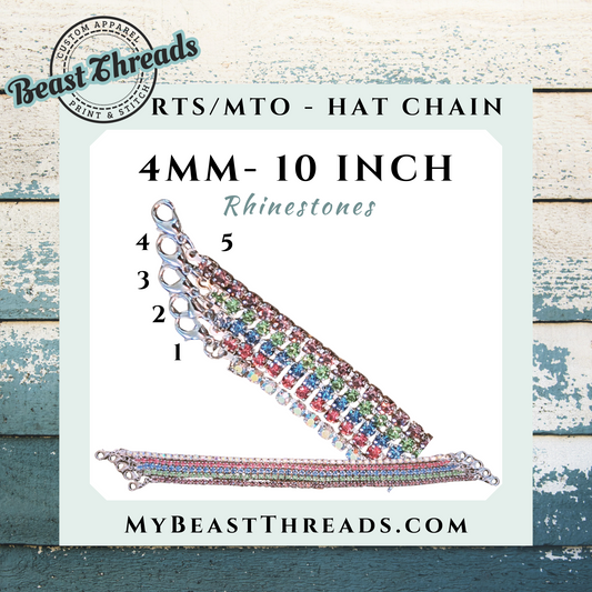 4mm - 10 Inch Hat Chains 2