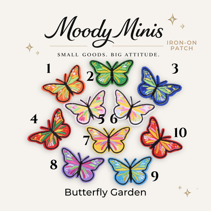 Butterfly Garden Embroidered Patch- RTS