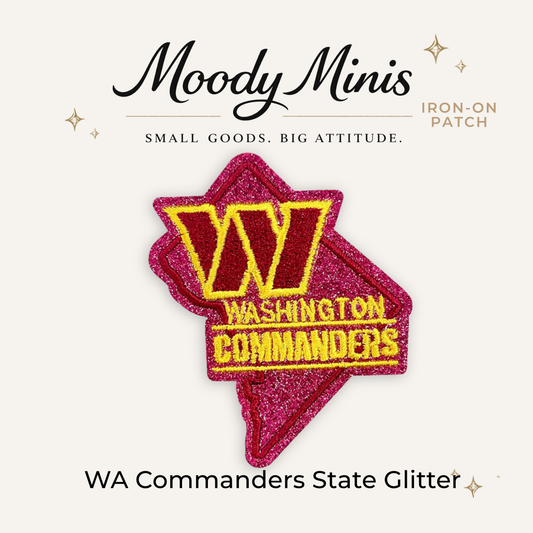 Washington Commanders State Glitter Embroidered Patch