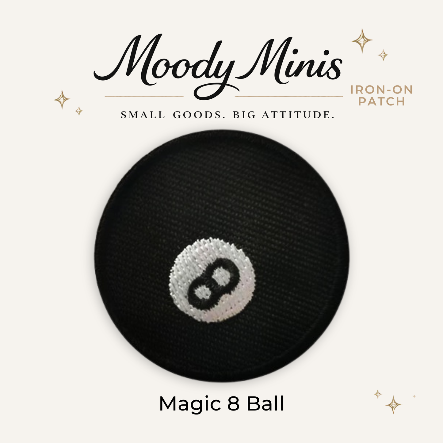 Magic 8 Ball Embroidered Patch- RTS