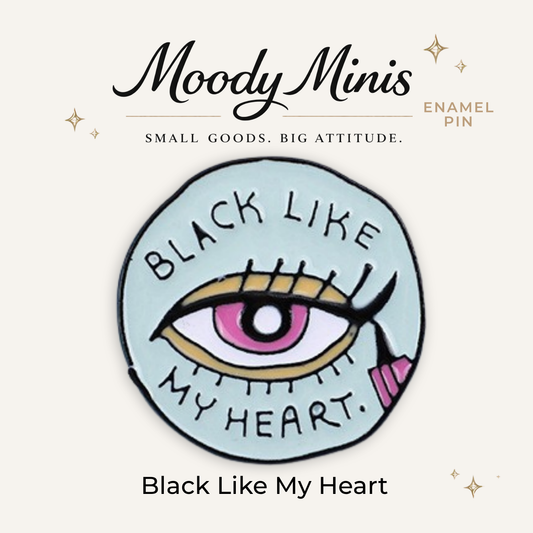 Black Like My Heart Enamel Pin