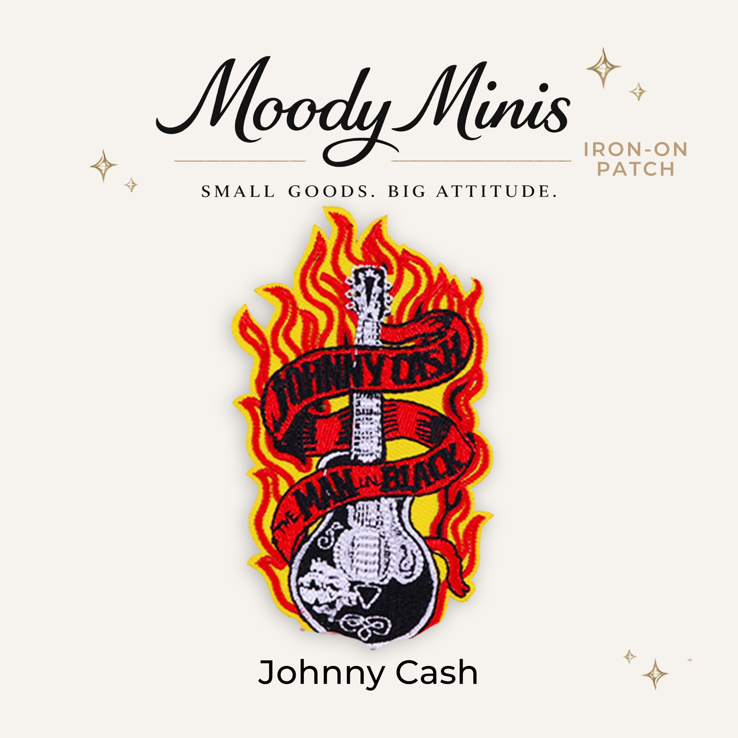Johnny Cash Embroidered Patch- RTS