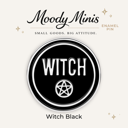 Witch Black Enamel Pin