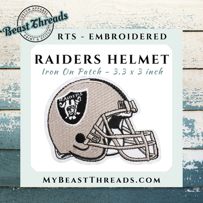 Raiders Helmet Embroidered Patch- RTS