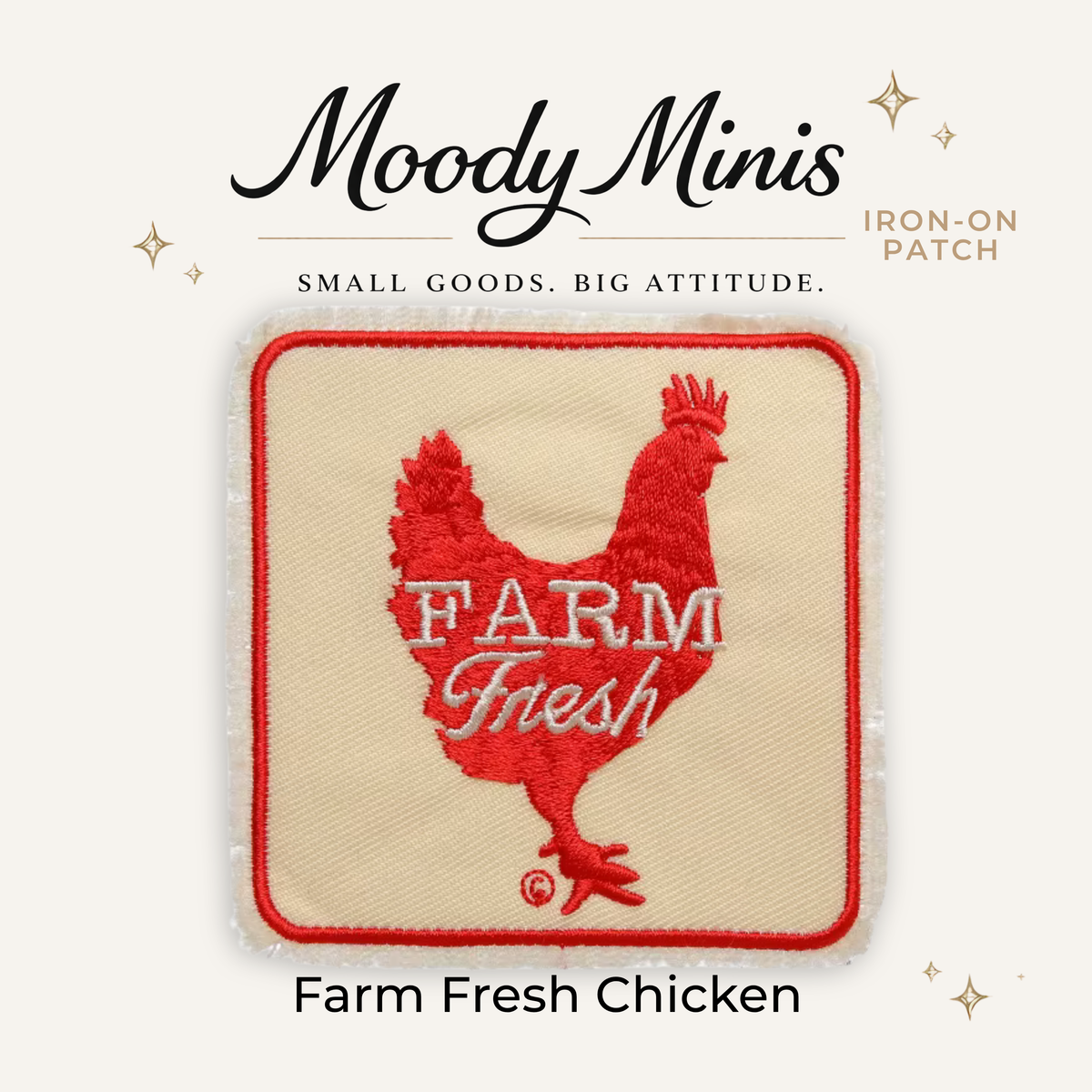 Farm Fresh Chicken Embroidered Patch