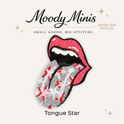 Tongue Star Embroidered Patch- RTS