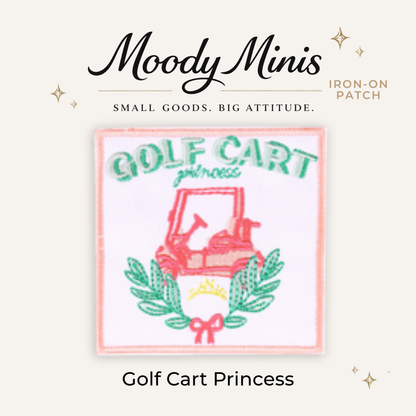 Golf Cart Princess Embroidered Patch- RTS