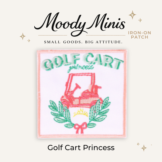 Golf Cart Princess Embroidered Patch- RTS