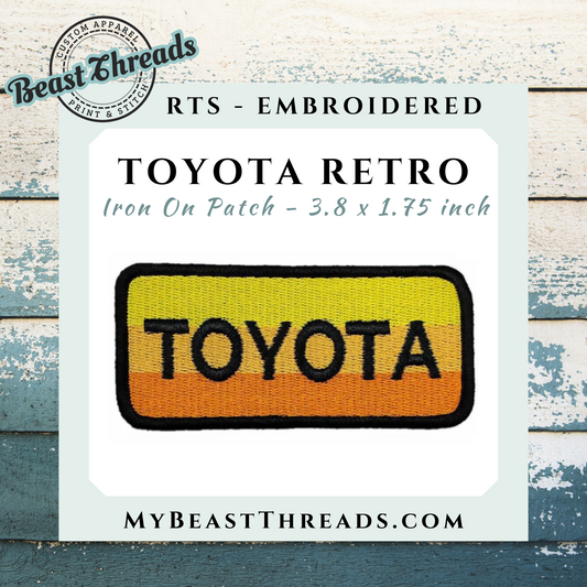 Toyota Retro Embroidered Patch- RTS