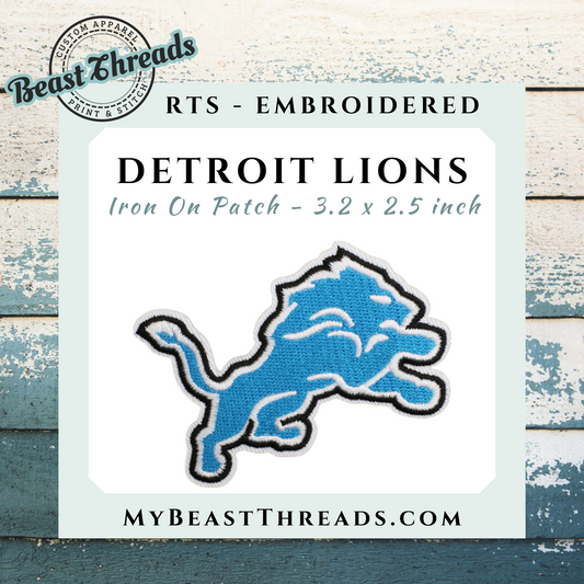 Detroit Lions Embroidered Patch- RTS