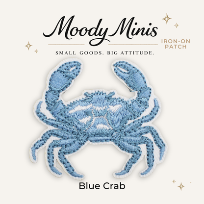 Blue Crab Embroidered Patch