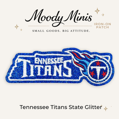 Tennessee Titans State Glitter Embroidered Patch