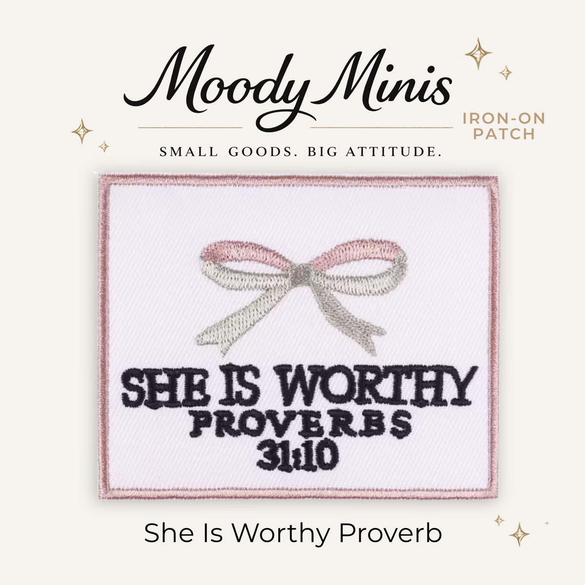 She is Worthy Proverb Embroidered Patch