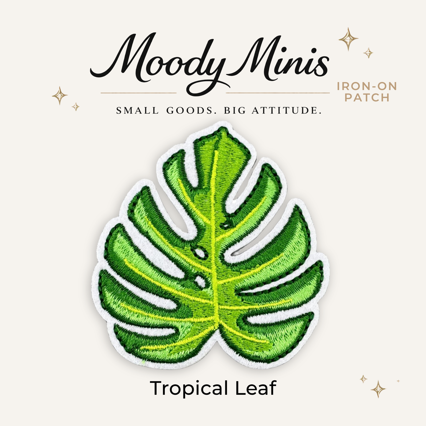 Tropical Leaf Embroidered Patch