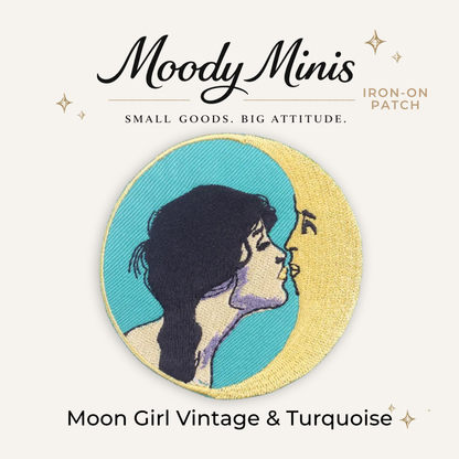 Moon Girl Vintage & Turquoise Embroidered Patch