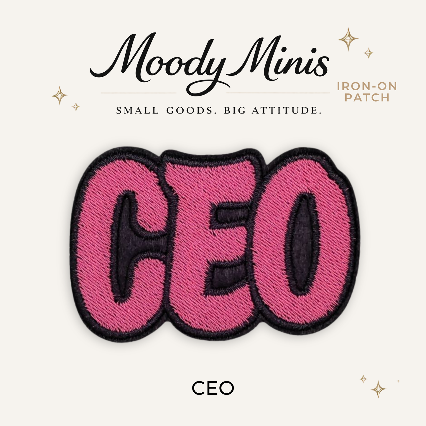 CEO Pink Embroidered Patch
