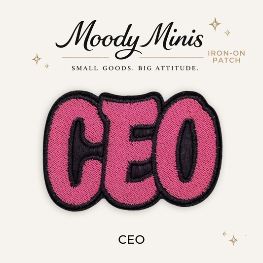 CEO Pink Embroidered Patch