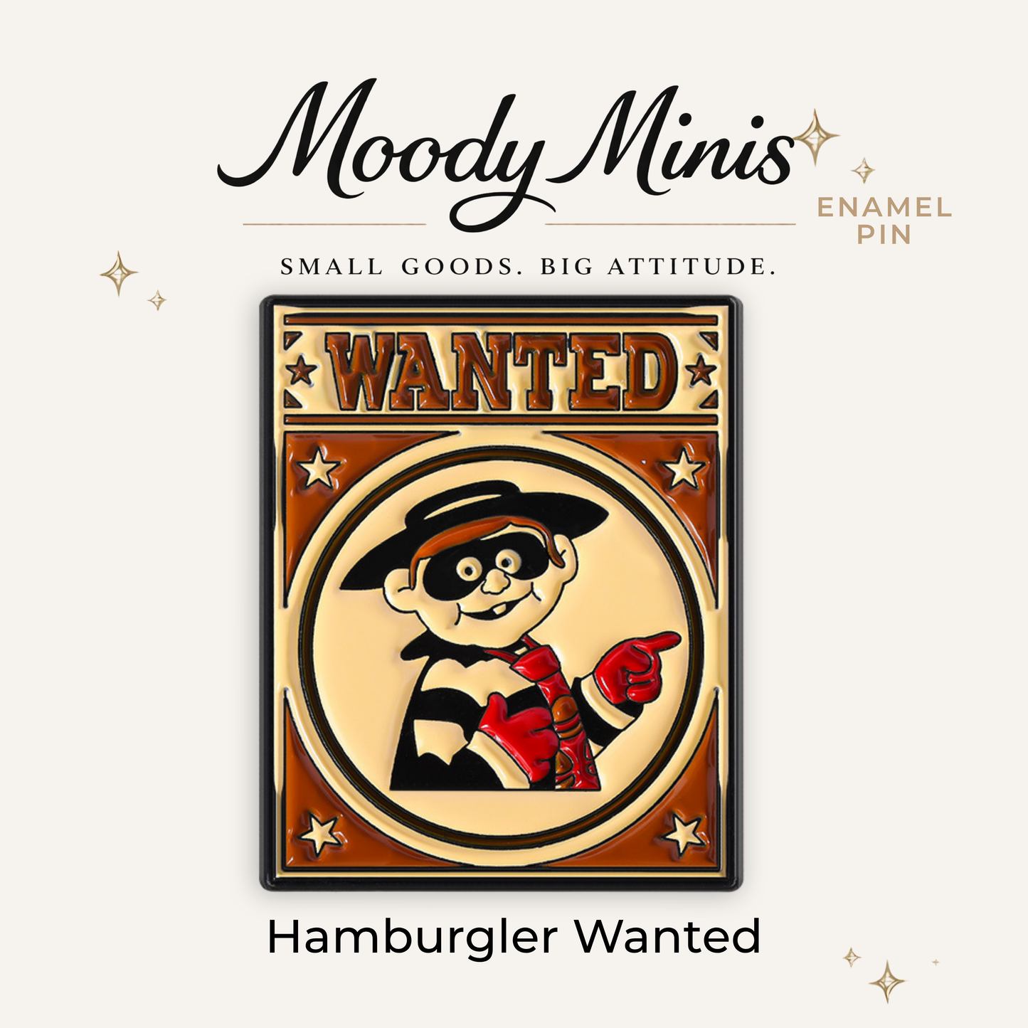 Hamburgler Wanted Enamel Pin