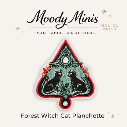 Forest Witch Cat Planchette Embroidered Patch